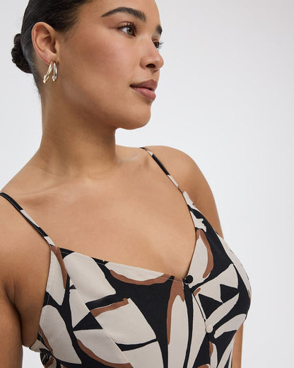 Sleeveless Buttoned-Down Dress