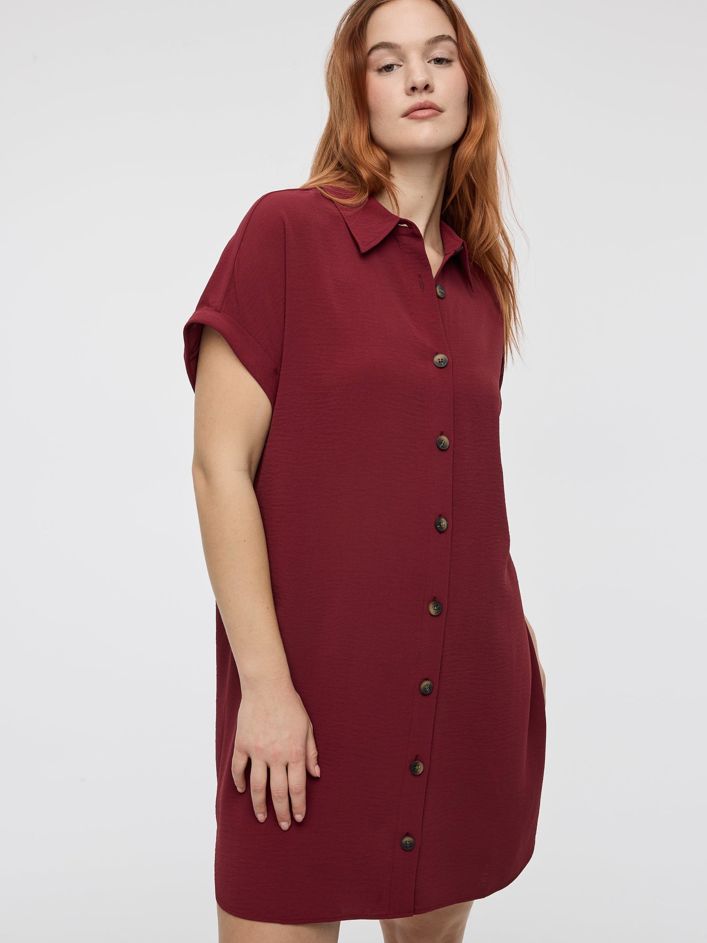 Short-Sleeve Shirt Dress