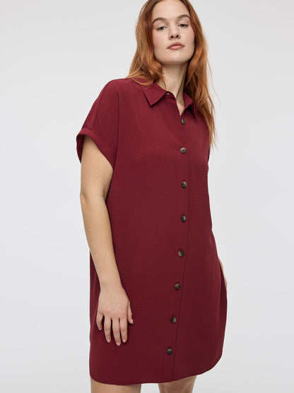 Short-Sleeve Shirt Dress