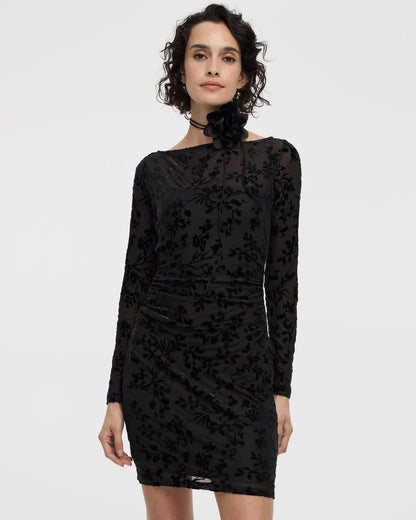 Long-Sleeve Bodycon Mini Dress