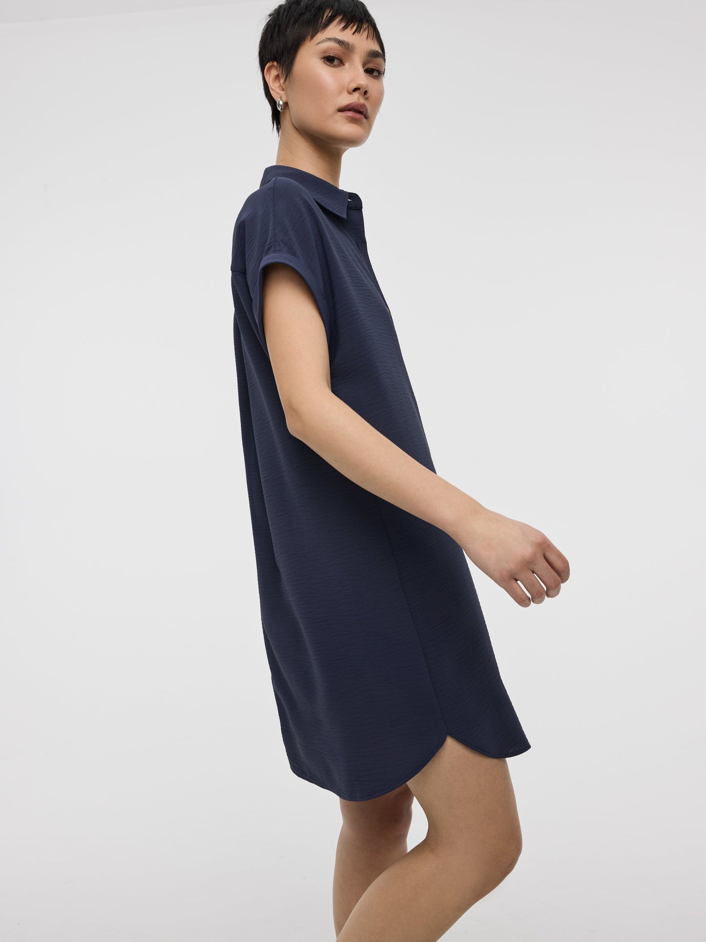 Short-Sleeve Shirt Dress
