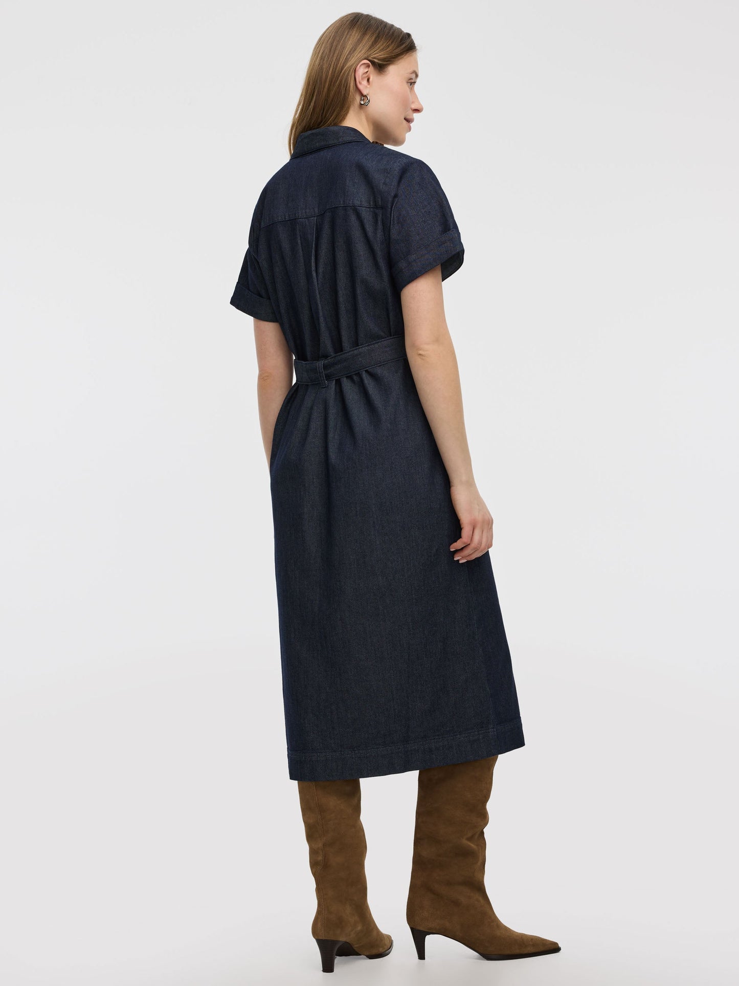 Short-Sleeve Shirt Denim Dress