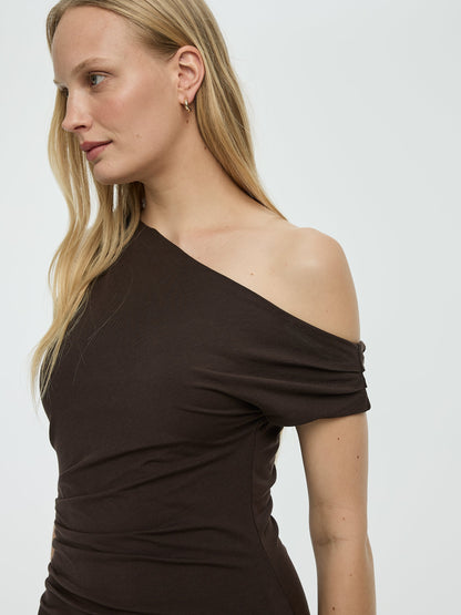 Sleeveless Bodycon Mini Dress with Side Shirring
