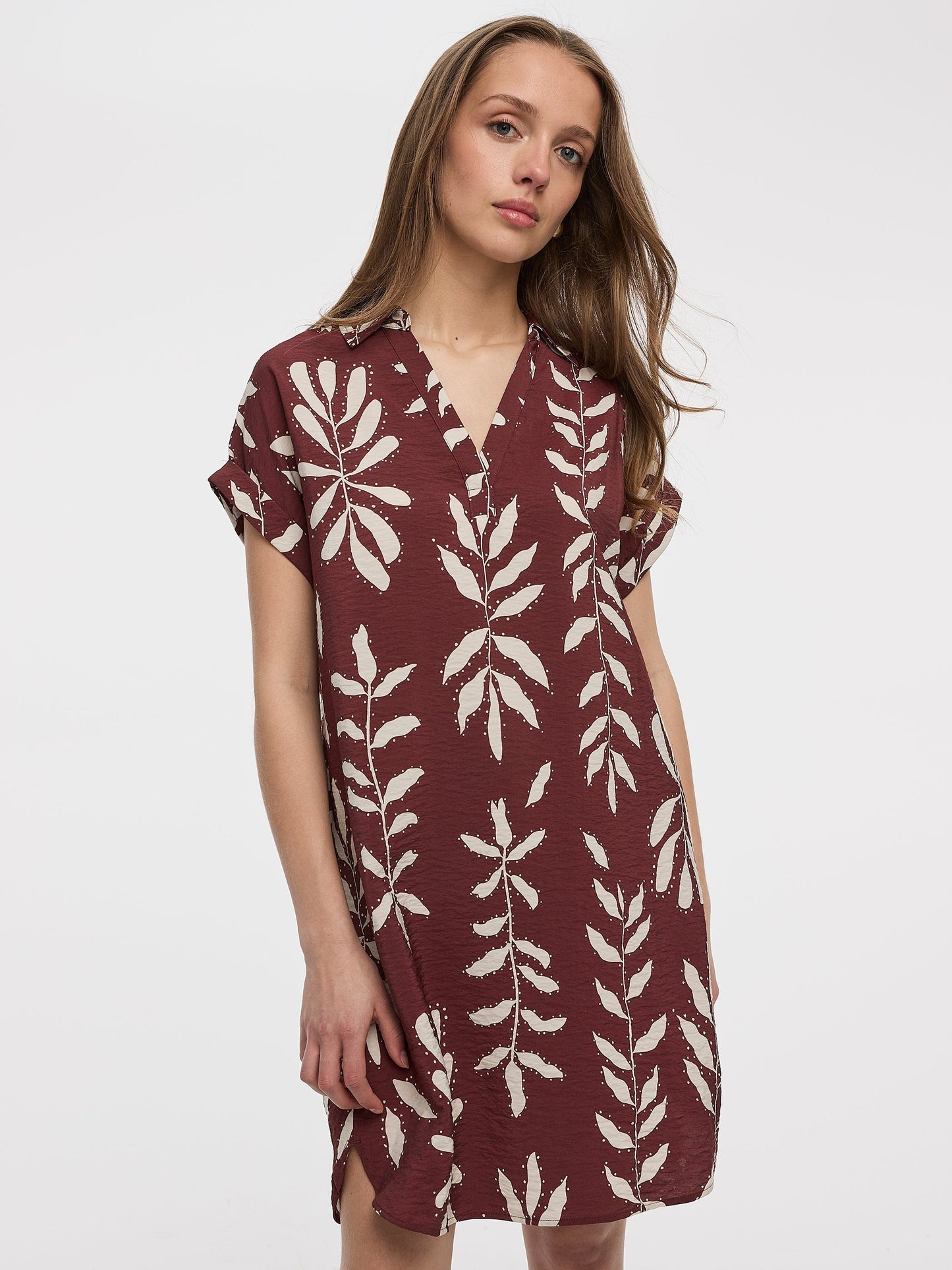 Short-Sleeve Shift Dress