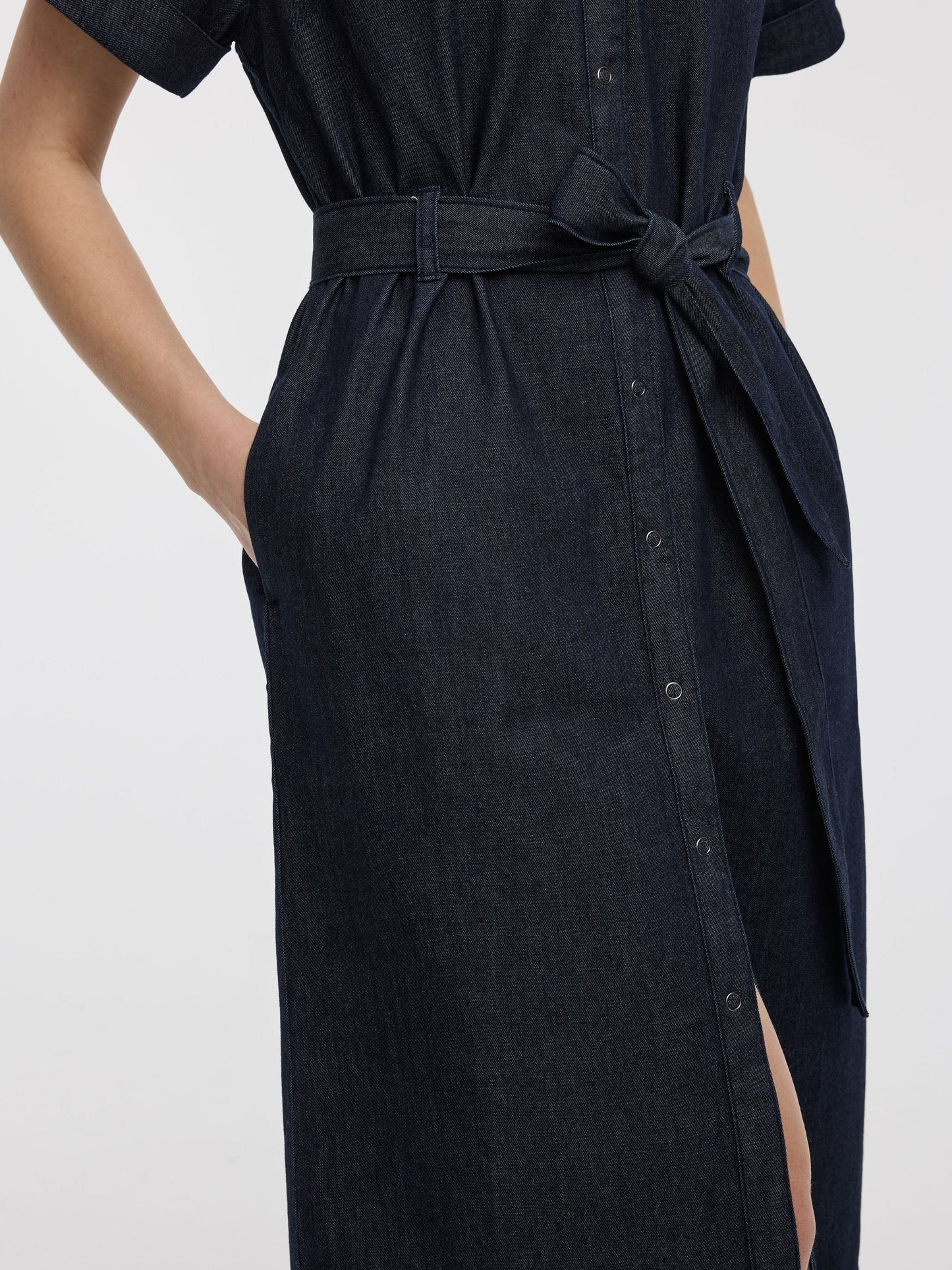 Short-Sleeve Shirt Denim Dress