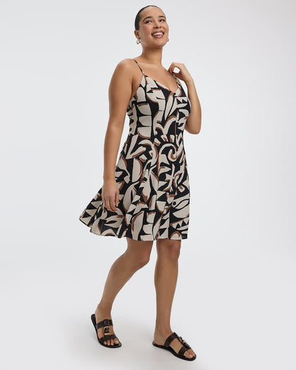 Sleeveless Buttoned-Down Dress