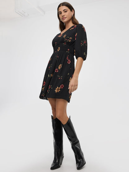 V-Neck Empire-Cut Dress